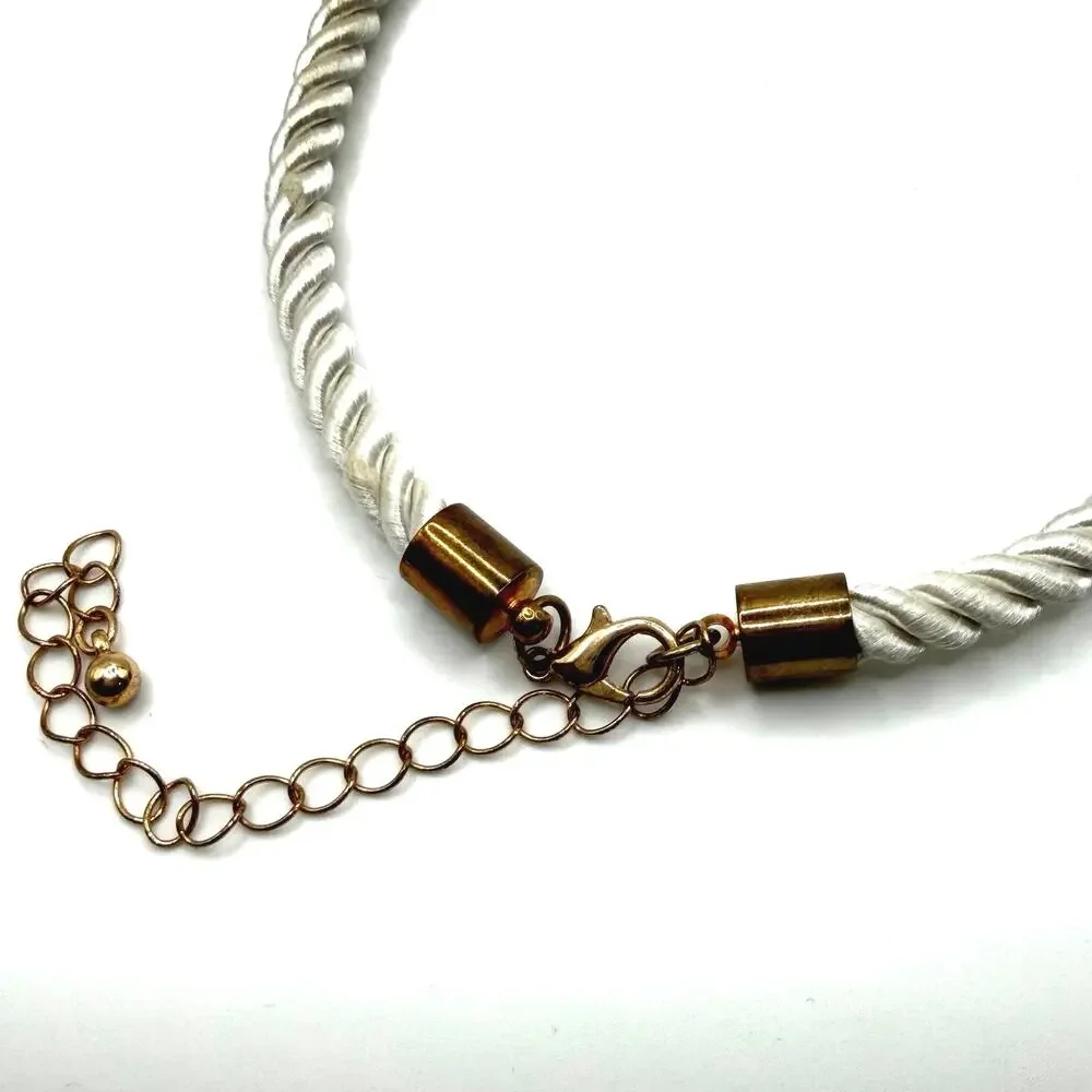 Gold Starfish Pendant Nautical Rope Statement Necklace